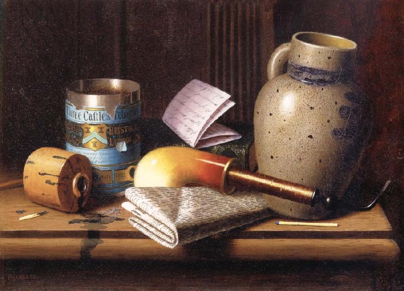 William Michael Harnett Still life with Three Tobacco